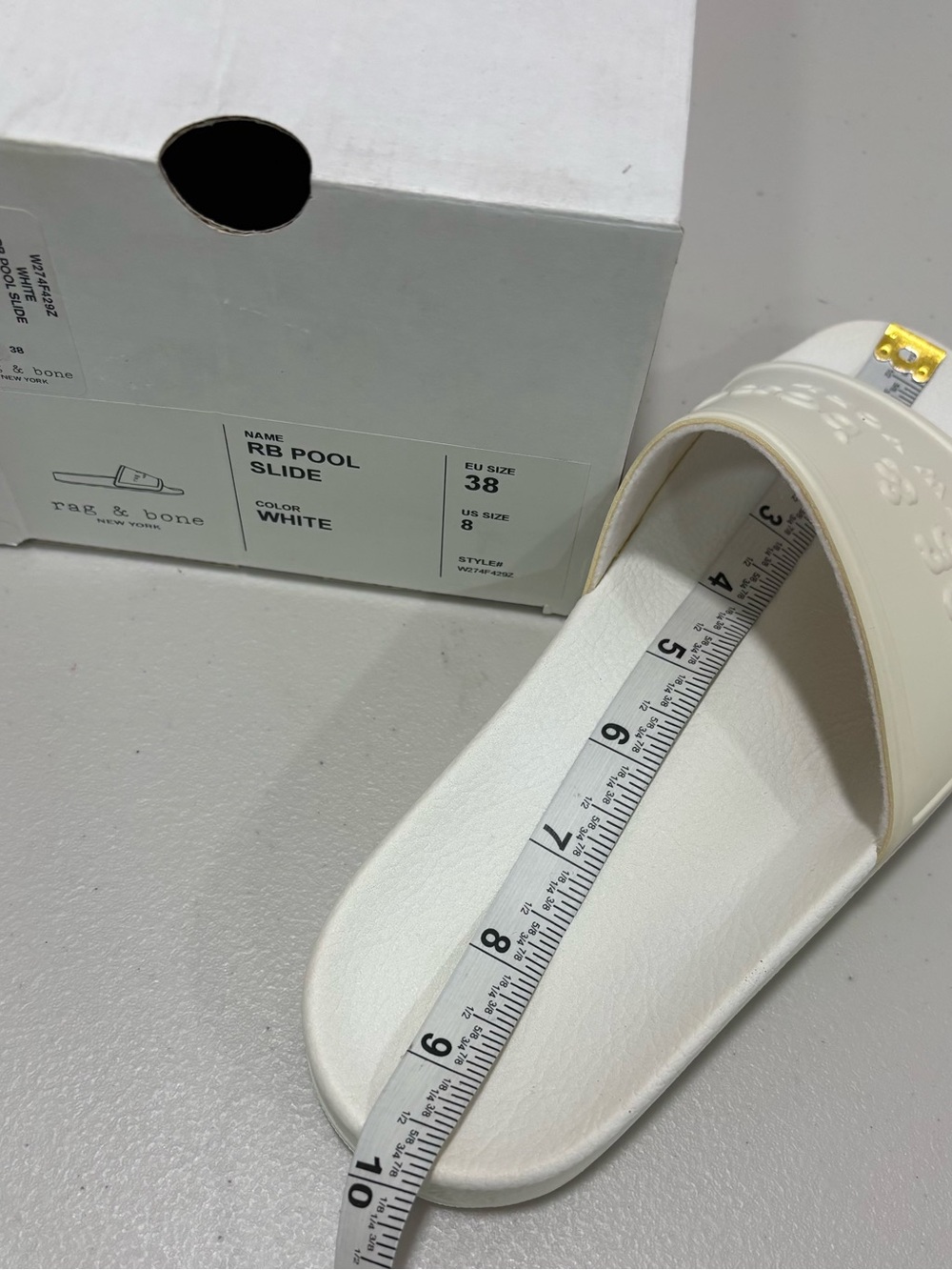 NEW Rag & Bone White Pool Slides - Picture 3 of 16